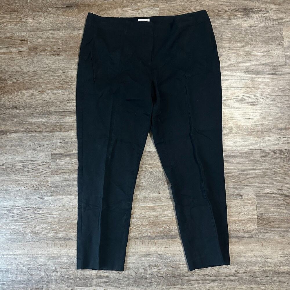 J. Jill Premium Bistretch Pants Size 14 Croped Slim Dress Pants Trousers Black